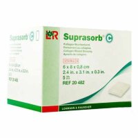 Повязка Супрасорб С (Suprasorb C) из натурального коллагена способствует заживлению ран, 6х8см, 5шт, 20482