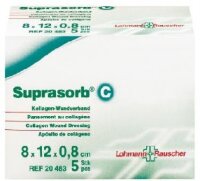 Повязка Супрасорб С (Suprasorb C) из натурального коллагена способствует заживлению ран, 8х12см, 5шт, 20483