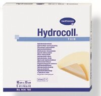 Повязка Hydrocoll thin гидроколлоидная самофиксирующаяся тонкая для заживления ран 15х15см, 5шт, 900760